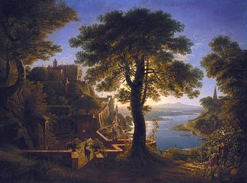 Castle by the River, Karl Friedrich Schinkel