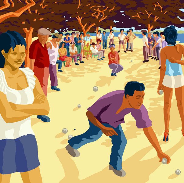 Petanque in Saint Tropez von Johannes Rohen