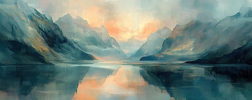 Abstract River Valley | Silence Speaks in Colourful Whispers