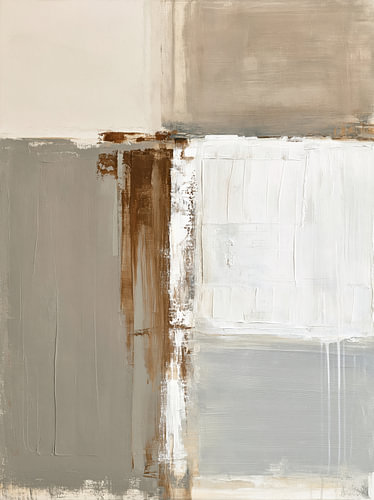 Rustic Abstraction in Neutral Tones