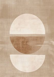 Abstrakte Malerei Erdtöne | Minimal Zen in Beige