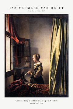 Jan Vermeer - Meisje dat een brief leest bij een open raam