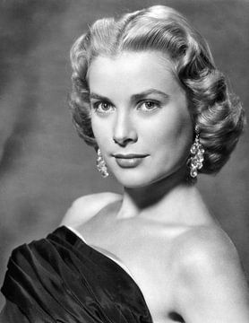 Grace Kelly, black and white by Bridgeman Images