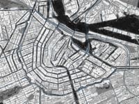 Stadskaart Amsterdam | Graphite Grid | Zwart-Grijs
