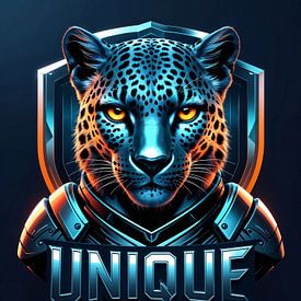 Leopard with metallic effect by Liona Toussaint