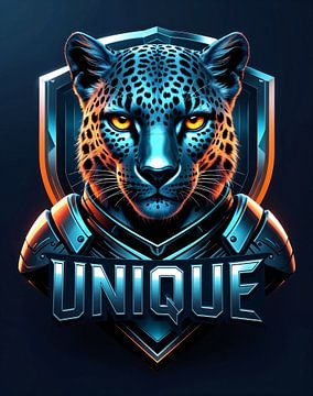 Leopard with metallic effect