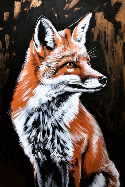 Expressive fox in warm colours by Imperial Art House