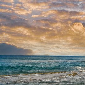 Sonnenuntergang über dem Karibischen Meer von Patricia Hofmeester
