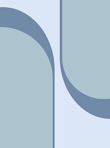 Frieden - Abstraktion in Blau Pastell