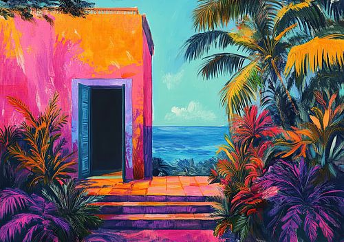 Matisse inspired Mediterranean Sea View Sea Fauvism
