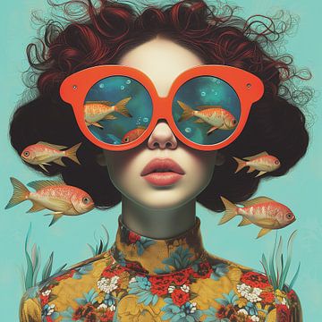 Orange fishes van Billy B
