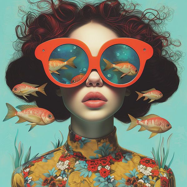 Orange fishes by Billy B