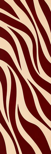 Motif zébré bordeaux et crème