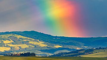 Rainbow in Tuscany, Italy by Henk Meijer Photography