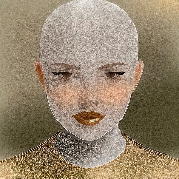 Abstract art of a strong woman 8 by Studio Pieternel