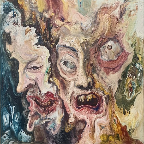 Abstrakte gruselige Gesichter von TheXclusive Art
