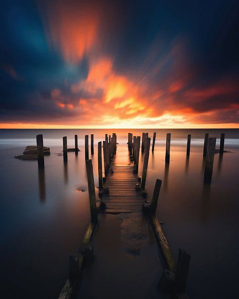 Magnifique mer Baltique par fernlichtsicht