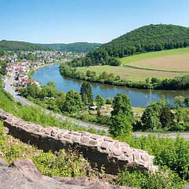 Vue depuis le château de Hinterburg vers la boucle du Neckar près de Nec sur SusaZoom
