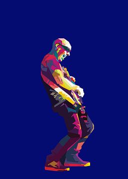 Joe Satriani Extreme Gitarist WPAP Blue Style van Artkreator
