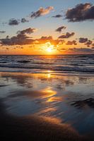 Coucher de soleil sur la plage Hoek van Holland
