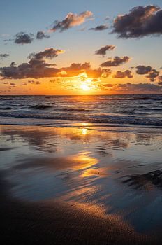 Sonnenuntergang am Strand Hoek van Holland