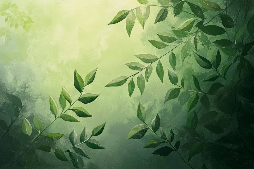 Green leaves in soft light by Poster Art Shop
