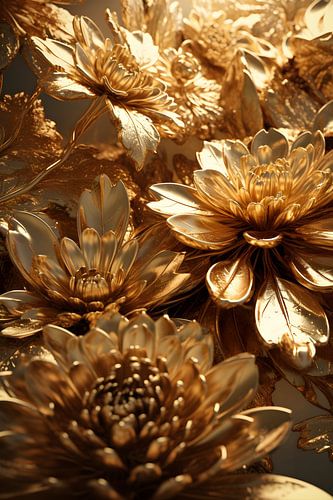 Gouden bloemen van Felix Wiesner