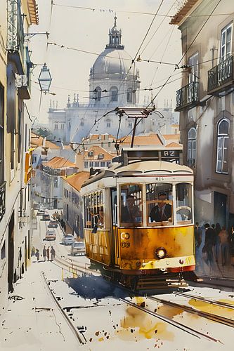 De schilderachtige tram van Lissabon