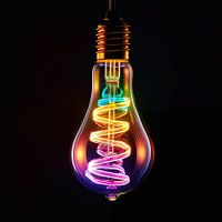 Neon filament lamp geel-roze