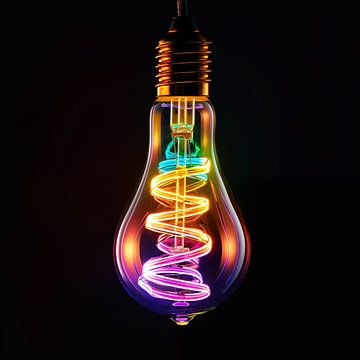Neon filament lamp geel-roze van TheXclusive Art