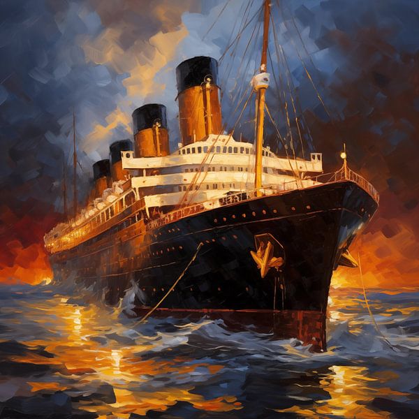 Peinture à l'huile artistique du Titanic par TheXclusive Art