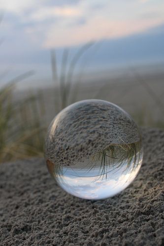 à l'envers depuis la plage