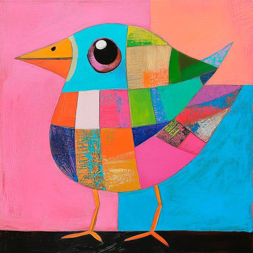 Buntes Vogelspiel der Farben