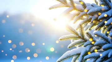 Ochtendlicht in poedersneeuw