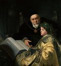 Prins Karel Lodewijk van de Pfalz met zijn leermeester Wolrad von Plessen in historische kledij, Jan van Meesterlijcke Meesters thumbnail