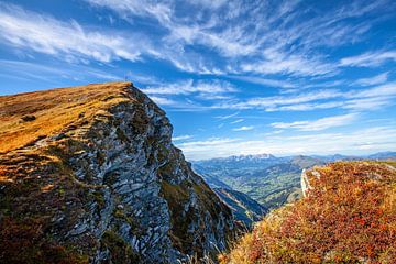 A summit cross on the Gamshag between Tyrol and Salzburg