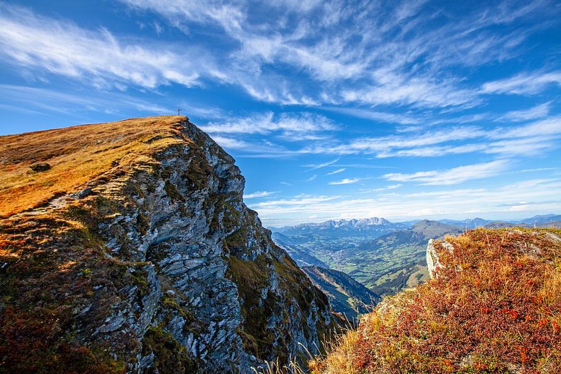 A summit cross on the Gamshag between Tyrol and Salzburg by Christa Kramer