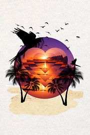 Reduced Setting Sun by DigitalArtForYou