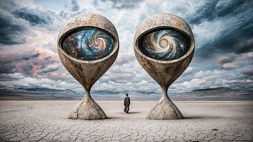 De tweeling van de galactische spiraal van Klaus Tesching - Art-AI