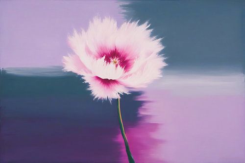 Fleur abstraite sur fond violet