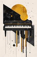 Abstract Piano in Minimalist Style