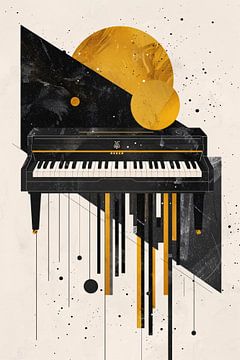 Abstract Piano in Minimalistisch Stijl van Imperial Art House