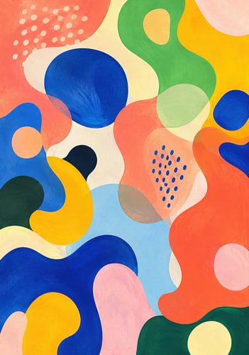 Kleurrijke organische vormen in abstracte vorm