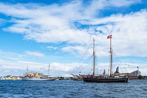 Sailing ships in Copenhagen van Rico Ködder