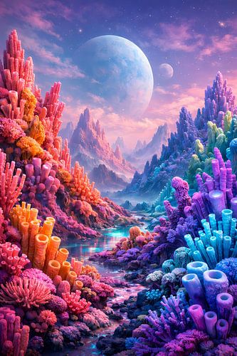 Korallenwelt unter Zwillingshimmel – Coral Realm Beneath the Twin Sky