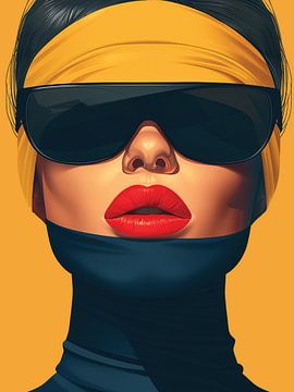 Goldener Schleier und purpurroter Fokus