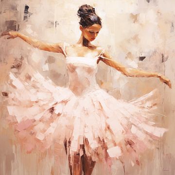 Impressionistic ballerina in pink by Lauri Creates
