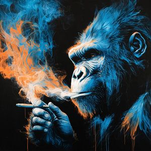 Rauchender Gorilla