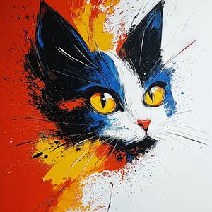 Modernes Katzenporträt