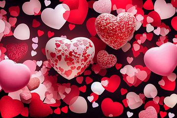 Valentinstag Header Wallpaper Hintergrund Illustration 02 von Animaflora PicsStock